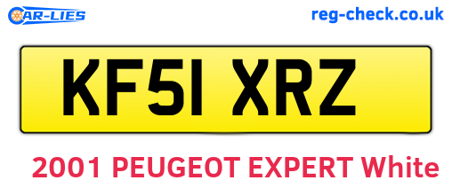 KF51XRZ are the vehicle registration plates.