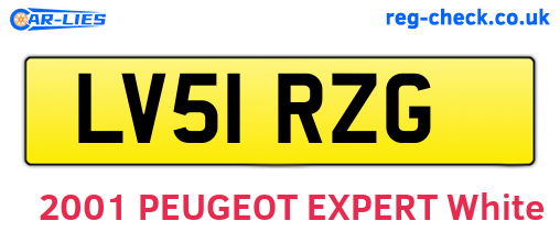 LV51RZG are the vehicle registration plates.