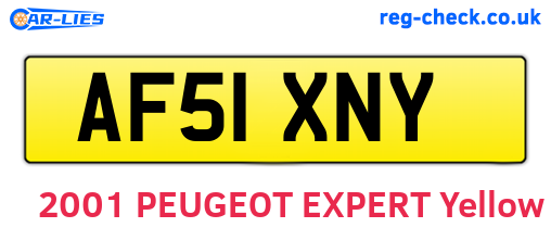AF51XNY are the vehicle registration plates.