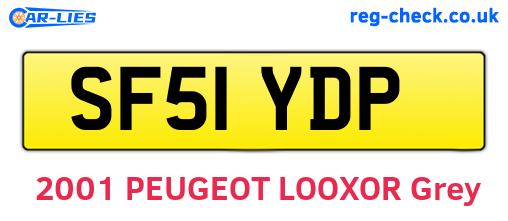 SF51YDP are the vehicle registration plates.