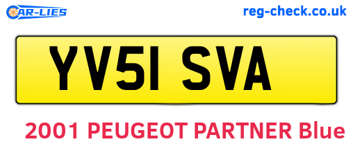 YV51SVA are the vehicle registration plates.