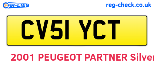 CV51YCT are the vehicle registration plates.