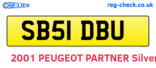 SB51DBU are the vehicle registration plates.