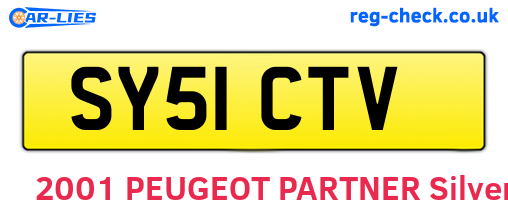 SY51CTV are the vehicle registration plates.