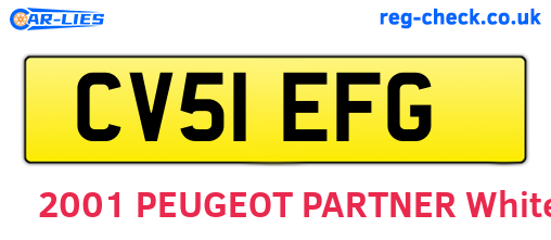 CV51EFG are the vehicle registration plates.
