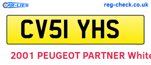 CV51YHS are the vehicle registration plates.