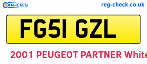 FG51GZL are the vehicle registration plates.