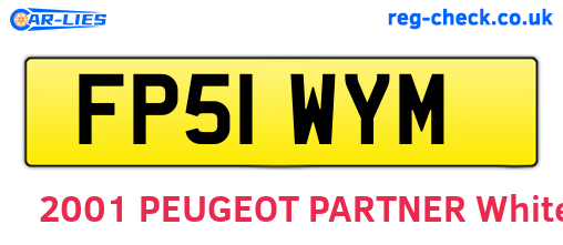 FP51WYM are the vehicle registration plates.