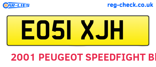 EO51XJH are the vehicle registration plates.