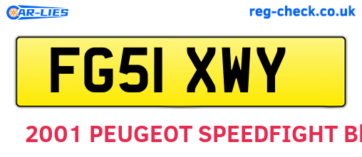 FG51XWY are the vehicle registration plates.