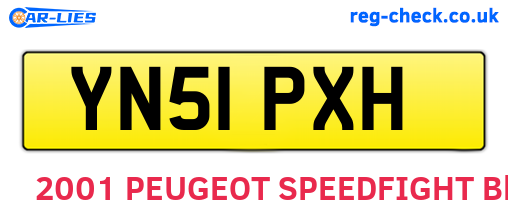 YN51PXH are the vehicle registration plates.