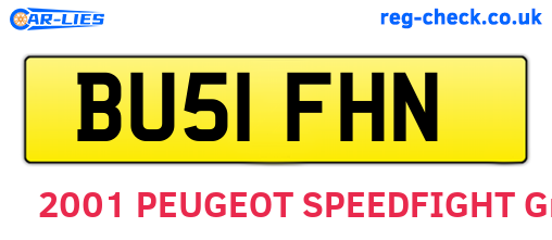 BU51FHN are the vehicle registration plates.