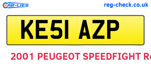 KE51AZP are the vehicle registration plates.