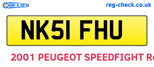 NK51FHU are the vehicle registration plates.