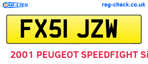 FX51JZW are the vehicle registration plates.