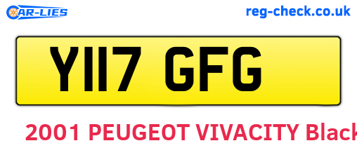 Y117GFG are the vehicle registration plates.