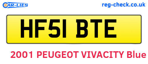 HF51BTE are the vehicle registration plates.