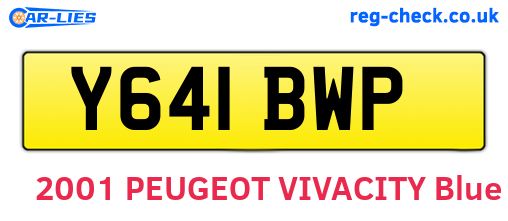 Y641BWP are the vehicle registration plates.