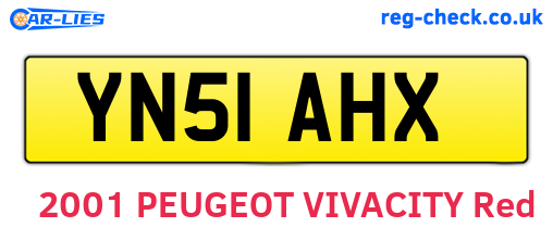 YN51AHX are the vehicle registration plates.