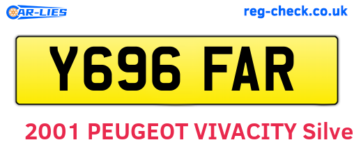 Y696FAR are the vehicle registration plates.