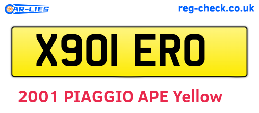 X901ERO are the vehicle registration plates.