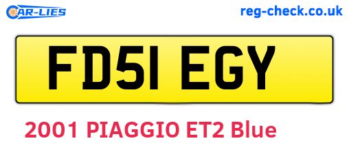 FD51EGY are the vehicle registration plates.