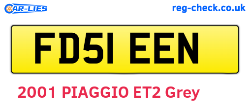 FD51EEN are the vehicle registration plates.