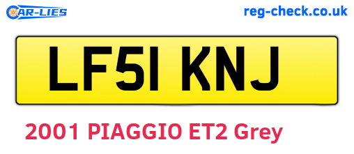 LF51KNJ are the vehicle registration plates.