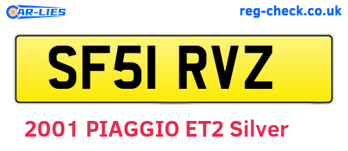 SF51RVZ are the vehicle registration plates.