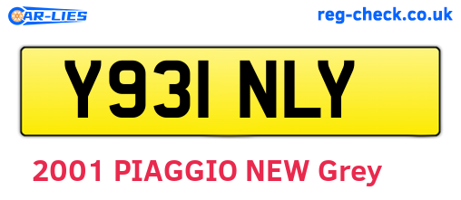 Y931NLY are the vehicle registration plates.