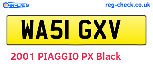 WA51GXV are the vehicle registration plates.
