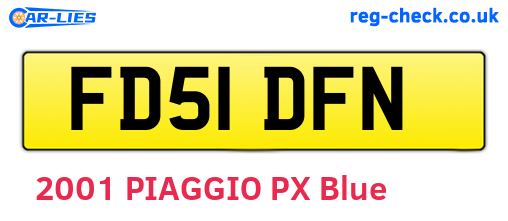 FD51DFN are the vehicle registration plates.