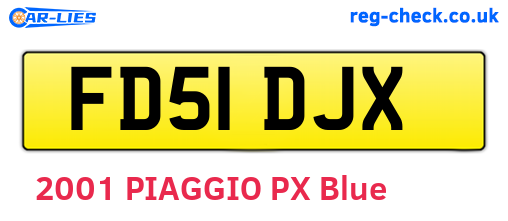 FD51DJX are the vehicle registration plates.