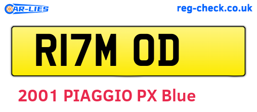 R17MOD are the vehicle registration plates.