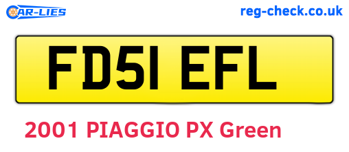 FD51EFL are the vehicle registration plates.