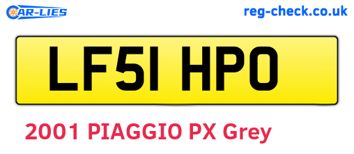 LF51HPO are the vehicle registration plates.