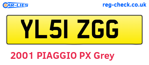YL51ZGG are the vehicle registration plates.