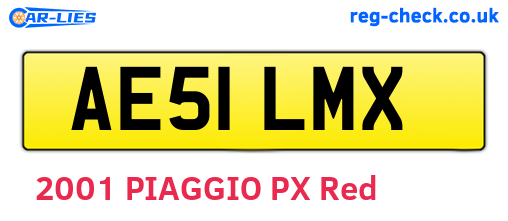 AE51LMX are the vehicle registration plates.