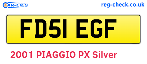 FD51EGF are the vehicle registration plates.