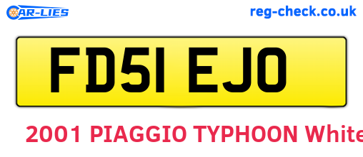 FD51EJO are the vehicle registration plates.