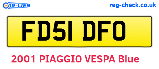 FD51DFO are the vehicle registration plates.
