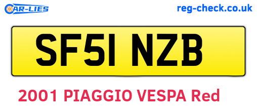 SF51NZB are the vehicle registration plates.