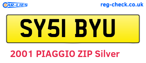 SY51BYU are the vehicle registration plates.