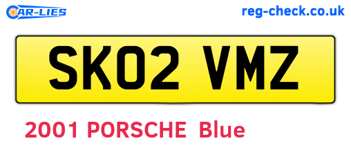 SK02VMZ are the vehicle registration plates.
