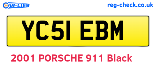 YC51EBM are the vehicle registration plates.