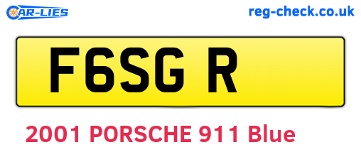 F6SGR are the vehicle registration plates.