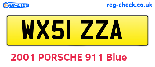 WX51ZZA are the vehicle registration plates.