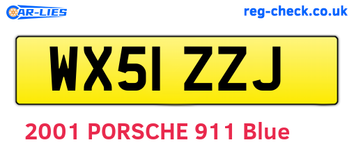 WX51ZZJ are the vehicle registration plates.