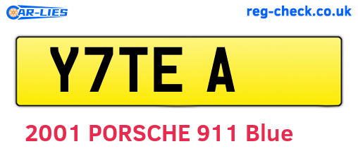 Y7TEA are the vehicle registration plates.