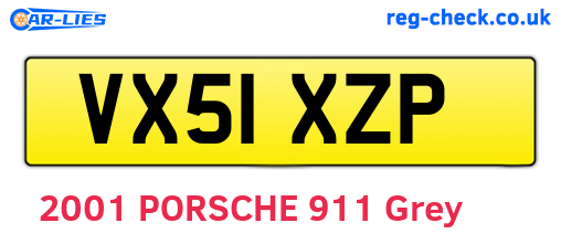 VX51XZP are the vehicle registration plates.